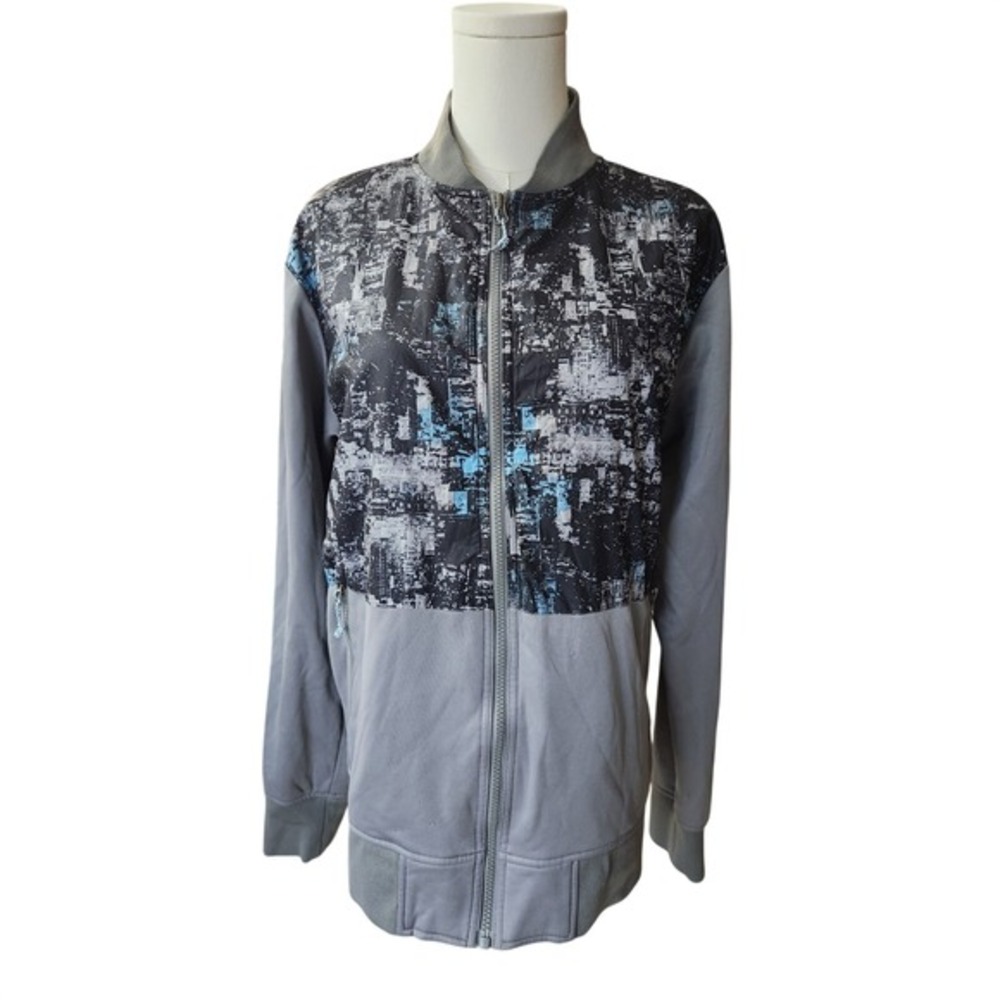 The North Face‎ Mens Track Jacket Graphic Print Full Zip Gray Size M